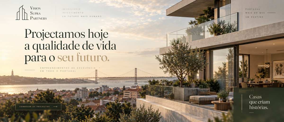 Vision Supra Partners: Website institucional e portefólio de empreendimentos